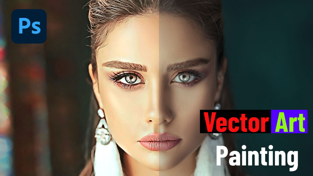 Vector Art Painting In Photoshop 2021 (without pen tool ) vector art painting