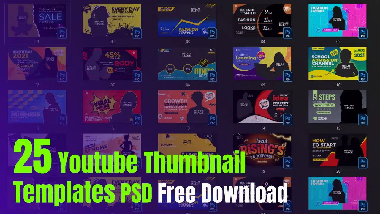 Youtube Thumbnail Templates