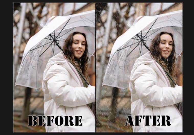 rain effect in photoshop