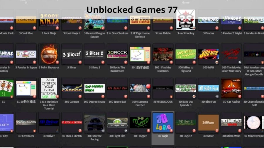 List Of Best Unblocked Games 77