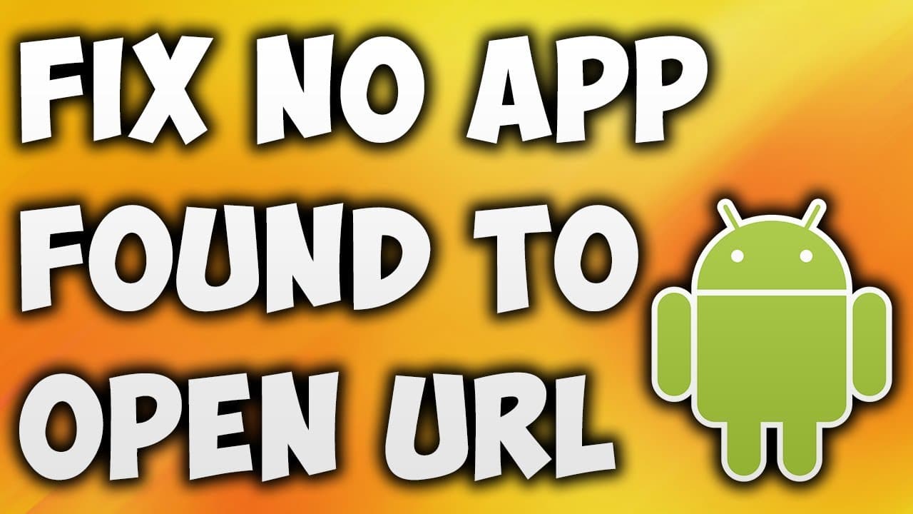 No App Found to Open URL