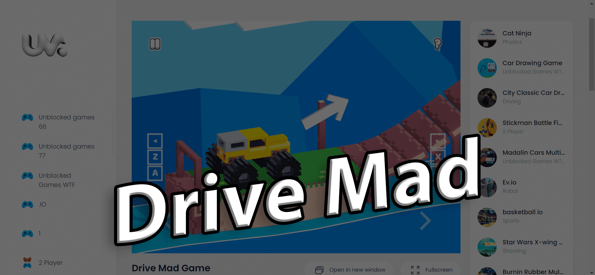 Drive Mad Unblocked Games