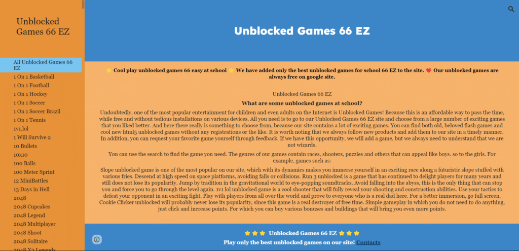 Unblocked Games 66 EZ 