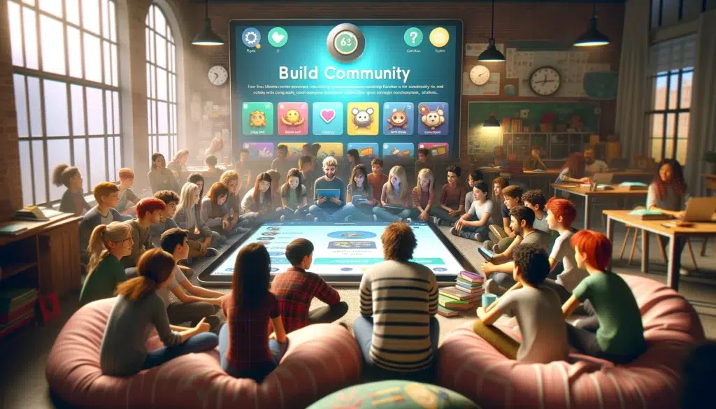 DALL·E 2024 03 27 10.46.58 Create a hyper realistic photograph like thumbnail for a blog post titled How To Build Community In Skool.Com Games . The image should capture a div