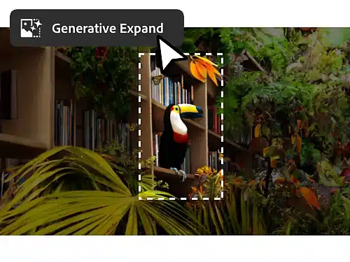photoshop extend background toucan generative expand desktop