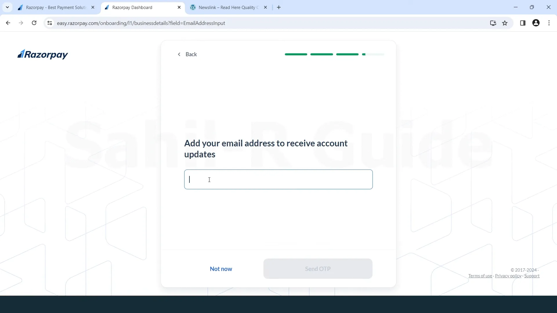 Add Your Email Address (step 12)