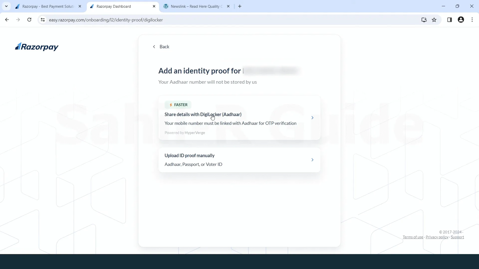 Share Details with DigiLocker (step 15)