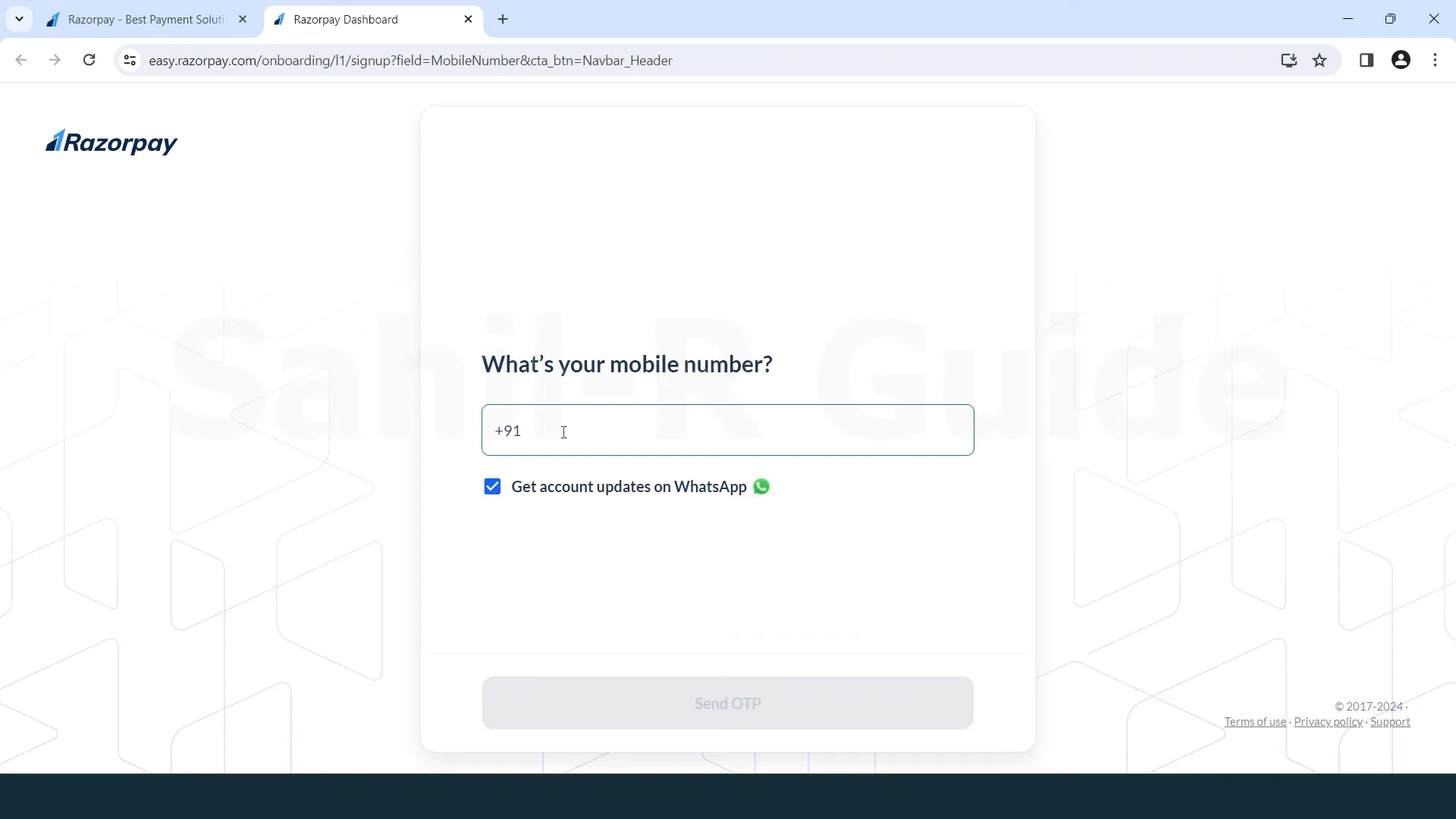Razorpay Account Activation