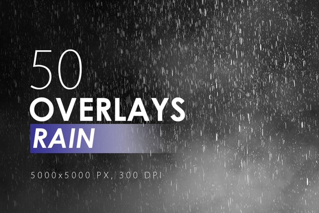 50 Rain Overlays UBEFZ6