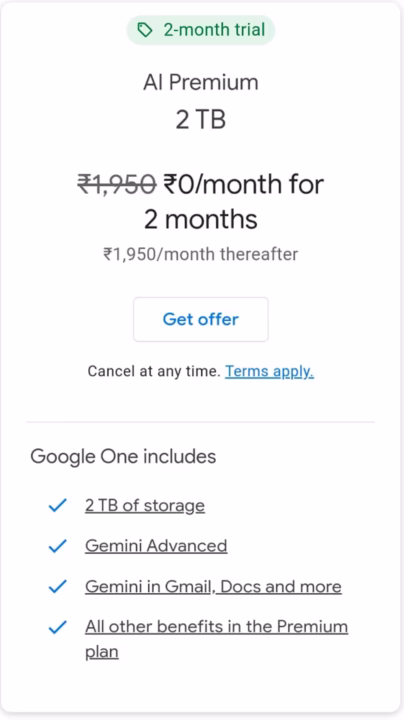 Google One AI Premium
