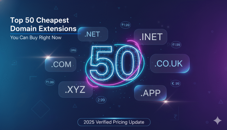 Top 50 Cheapest Domain Extensions You Can Buy Right Now (2025 Edition)