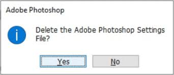 macOS Photoshop reset dialog