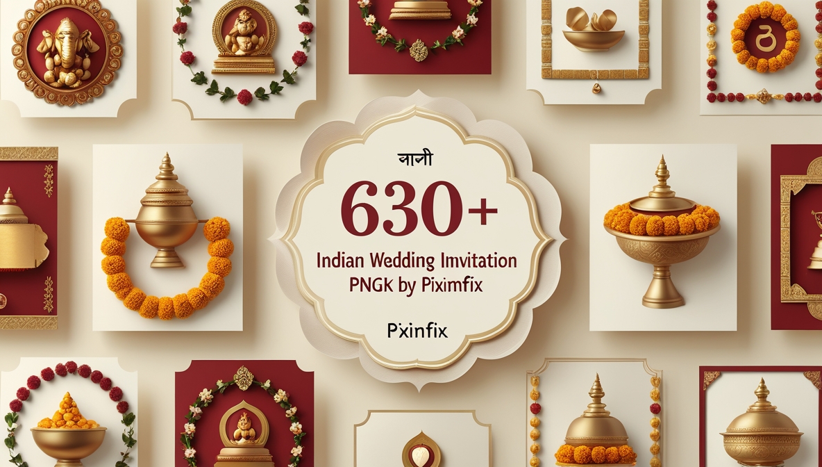 Indian Wedding Invitation PNG