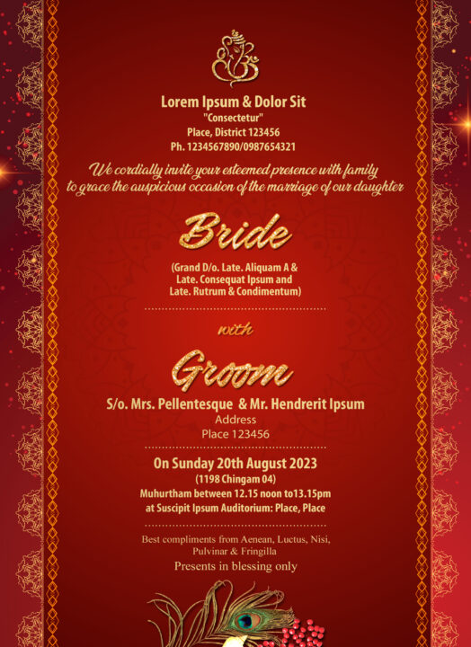 indian wedding invitation