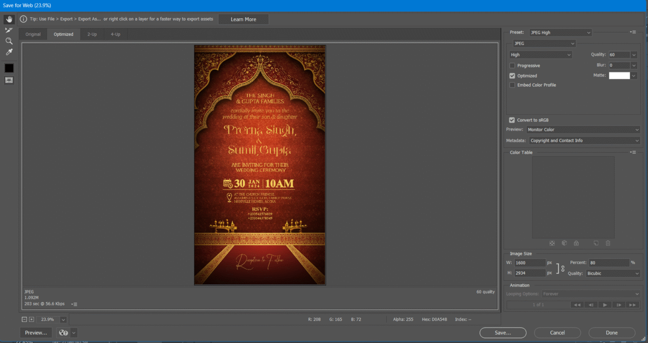 Indian Wedding Invitation