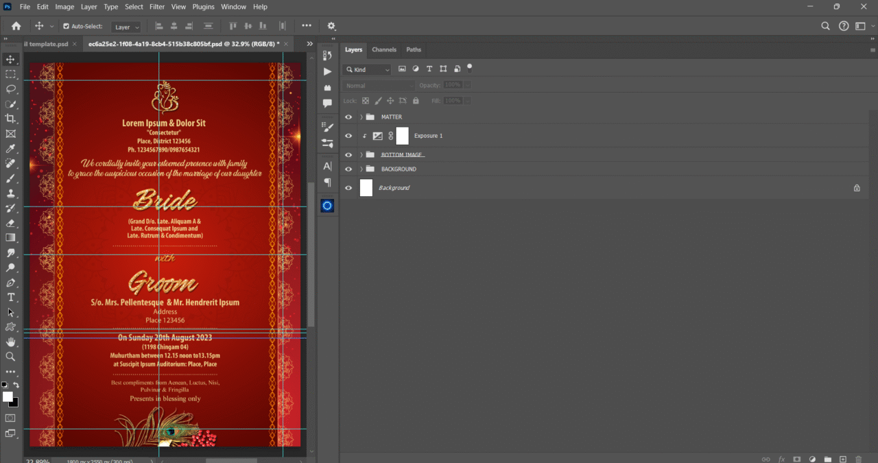 indian wedding invitation