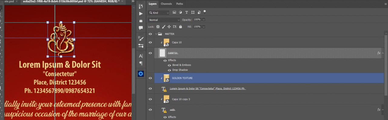 indian wedding invitation